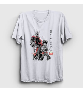 Presmono Unisex Beyaz Team Anime Boku No Hero Academia T-Shirt 234760tt