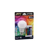 ATC-RGB-9W  KUMANDALI   9W=60W  RGB=16-RENKLİ LED AMPUL E27 800 LÜMEN 6500K 25.000 SAAT ÖMÜR GO-53-vice 05381