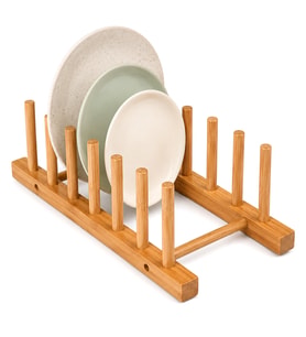 2PCS BAMBU - AHŞAP TEZGAH ÜSTÜ TABAKLIK - BULAŞIKLIK (5680)