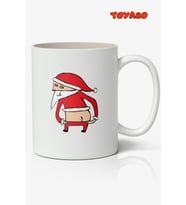 Noel Yılbaşı Santa Popo Dirty Santa Christmas Temalı Beyaz Kupa Bardak Sevgiliye Arkadaşa Hediye
