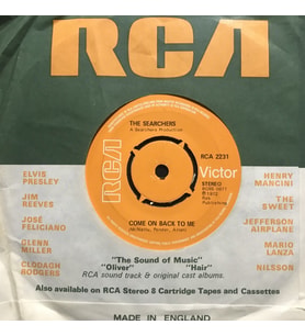 The Searchers Come On Back To Me 45lik Plak (Karışık)