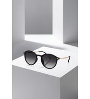 Polo Air UV400 Korumalı Yuvarlak Çerçeve Kadın Güneş Gözlüğü Siyah Gold Renk PLG-2127C1