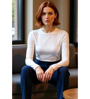 Kadın Antrasit Viskon Çizgili Fitted Uzun Kollu Basic Bluz Cool & Comfort Persona İle Günlük