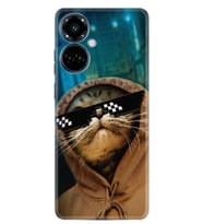 Camon 19 Pro Kılıf Resimli Desenli Silikon Platinium Series Troll Cat 1897