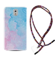 Samsung Note 3 4 5 8 9 20 Ultra 10 Lite Kılıf Boyun Asklı Rasta Silikon Pink Blue Abstract 1385