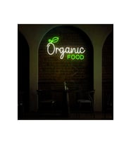 Organic FOOD Yazılı ve Şekilli Neon Tabela