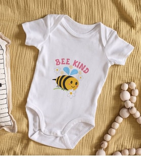 BK Kids Bee Kind Tasarımlı Bebek Body Zıbın - Model 1