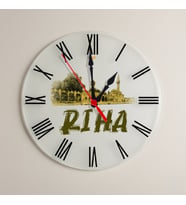 Riha Şanlıurfa Şehri Balıklı Göl Tasarımlı Roma Rakamlı Duvar Saati (Krem)
