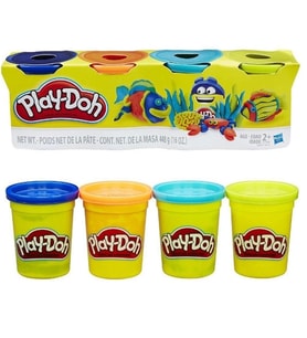 2 Adet Hasbro B5517 Play-Doh 4'lü Oyun Hamuru +2 Yaş toplam 8 Hamur