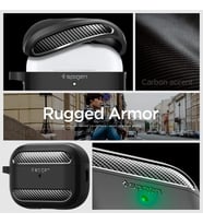 AirPods Pro 2/1 ile Uyumlu Kılıf Rugged Armor Matte Black - ACS05482