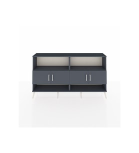 Arges Konsol 4 Raflı 4 Kapaklı 176x30x99 Antrasit-Antrasit/Çam
