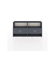Arges Konsol 4 Raflı 4 Kapaklı 176x30x99 Antrasit-Antrasit/Çam