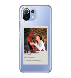 Xiaomi Mi 11 Lite Uyumlu Spider Man Minimalist Poster Desenli Şeffaf Telefon Kılıfı