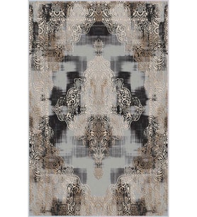 Eliana Home Baskılı, Yıkanabilir Kaymaz Taban Salon Halısı LNA0394 100x150 cm (Kahverengi)