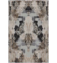 Eliana Home Baskılı, Yıkanabilir Kaymaz Taban Salon Halısı LNA0394 100x150 cm (Kahverengi)