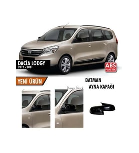 Dacia Lodgy 2012-2021 Batman Yarasa Ayna Kapağı Piano Black Abs