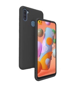 Samsung Galaxy A11 İnce Mat Silikon Kılıf Siyah