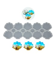 Epoksi Silikon Kalıp İstiridye Deniz Kabuğu Bardak Altı Ve Magnet Kalıbı 6.5 CM 10 Lu
