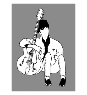 Genç 80'ler Johnny Marr (varsayılan/gri) Tablo Ahşap Poster Dekoratif