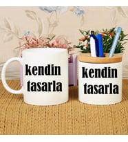 Kendin Tasarla Kupa Bardak ve Kalemlik