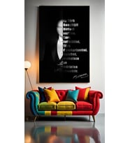 ATATÜRK VE GENÇLİĞE HİTABESİ Ev Duvar Salon Güzellik Salonu Ofis Dükkan Dekarasyon Kanvas Tablo (Akçaağaç)