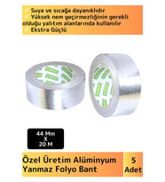 Özel Üretim Suya Sıcaklığa Dayanıklı Tamir Soba Boru Yama Alüminyum Yanmaz Folyo Bant 44Mm-20Mt 5 Ad