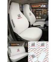 Seat Logolu Oto Koltuk Kılıfı Ön Arka Set – Penye Likralı Universal Koltuk Koruyucu Servis Kılıfı