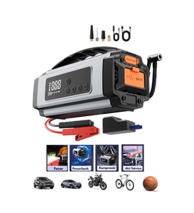 ÇOK FONKSİYONLU OTO - ARAÇ TAKVİYE SET TAŞINABİLİR 120W DİJİTAL EKRAN POWERBANK ÖZELLİK - FENER - COB - PUSULA YG-898 (5343)