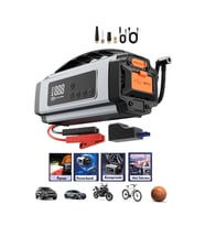 ÇOK FONKSİYONLU OTO - ARAÇ TAKVİYE SET TAŞINABİLİR 120W DİJİTAL EKRAN POWERBANK ÖZELLİK - FENER - COB - PUSULA YG-898 (5343)