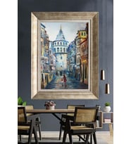 GÜMÜŞ ÇERÇEVELİ PASPARTULU TABLO V312
