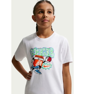 Nike Sportswear Kids Tee Box Hoops Kids Tee Grafik Baskılı Çocuk Tişört Beyaz