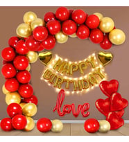 LED IŞIKLI HAPPY BIRTHDAY PARTİ BALON SET