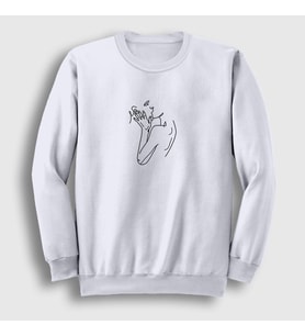Presmono Unisex Beyaz Kiss V2 Valentine's Day Sevgililer Günü Sweatshirt 285602tt (Beyaz)