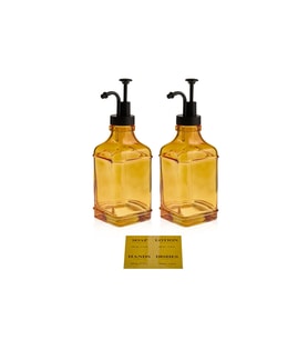 Mien 2'li Kare Sıvı Sabunluk Seti - Amber - 500 ml