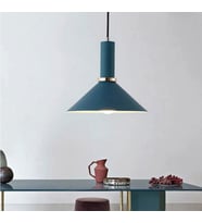 DYLİGHT Retro Metal Dekoratif Metal Gece Mavisi Tekli Sarkıt Avize Çap 30 cm