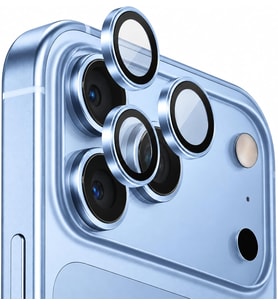 iPhone 18 Pro ile Uyumlu CL-07 Safir Kamera Lens Koruyucu Mavi
