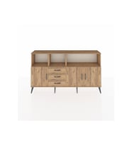 Arges Konsol 5 Raflı 3 Çekmeceli 3 Kapaklı 176x30x99 Çam-Çam