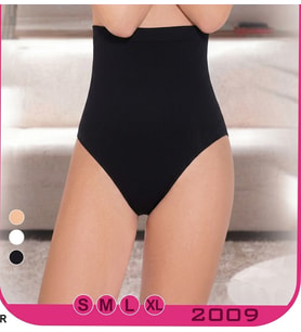 Siyah Yüksek Bel Kadın Korse Külot Karın Bel Toparlayıcı Slip S-XL 2009