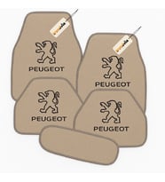 Peugeot Uyumlu 5 Parça Halı Oto Paspas Seti – Şık Görünüm, Kolay Temizlik, Kaymaz Özellik (Bej)