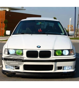 BMW 3 Serisi E36 1990-2000 Uyumlu Üniversal Laguna Lip Esnek Ön Lip 2 Parça Tampon Altı Karlık Ön Ek