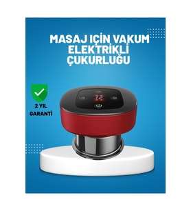 Elektrikli Vakumlu Masaj Aleti, Isıtmalı ve Kırmızı Işıklı Terapi Seti
