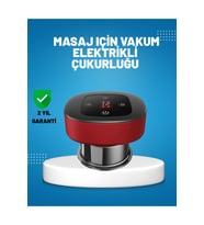 Elektrikli Vakumlu Masaj Aleti, Isıtmalı ve Kırmızı Işıklı Terapi Seti