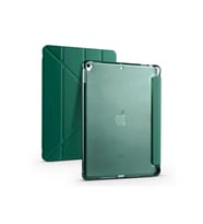 Apple iPad 10.2 (8.Nesil) Uyumlu Kılıf Zore Tri Folding Kalem Bölmeli Standlı Kılıf (Koyu Yeşil)