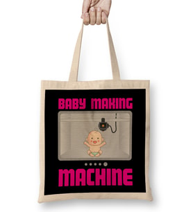 Pregnancy Reveal Announcement Baby Making Machine Bez Çanta Uzun Saplı