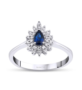 0.40 Karat Safir Pırlanta Yüzük