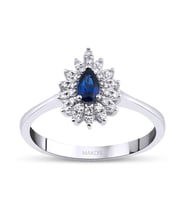 0.40 Karat Safir Pırlanta Yüzük