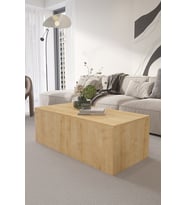 Orta Sehpa 110x50 cm İskandinav Stili Küp Sehpa Safir Meşe