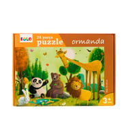 Çocuklar İçin Yer Puzzle 24 Parça - Ormanda