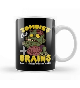Zombies Eat Brains Don t Worry You're Safe Funny Kupa Bardak Porselen
