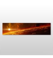 Güneş Ve Gökyüzü Kanvas Tablo 90x30cm (Karışık)
